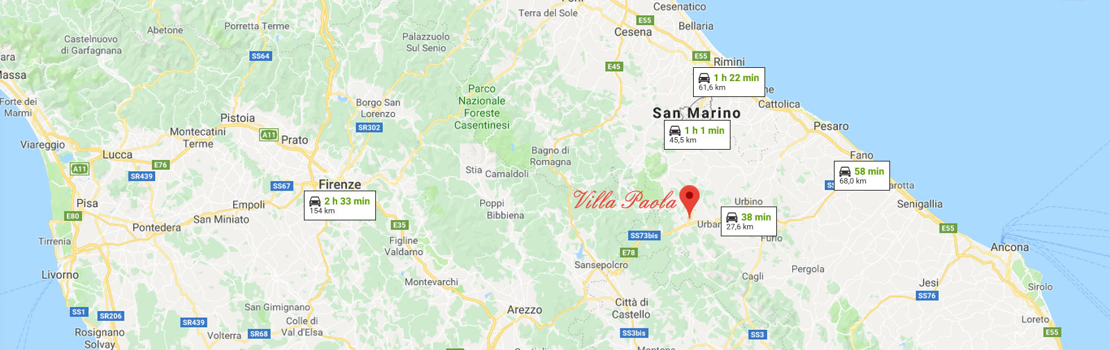 posizione geografica Villa Paola